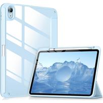 Flip Tablet Cover For iPad 10 2022 10th 10.9''/11 2025 11th (A16) 11'' Acylic Back Case With Pencil Holder Auto Wake up /Sleep iPad 11th 2025 A16 mėlyna