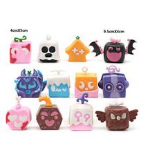 12/24Pcs Blox Fruits Model Action Figure Playthings Collection Cartoon Square Devil Collection Figure Playthings designed for Xmas Kid Birth Date pink