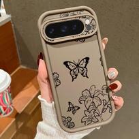 Butterflies Pattern Case For Google Pixel 10 9 Pro XL 9A 8A 7A 8 7 Pro Shockproof Soft Silicone Phone Cover For Pixel 9 8 7 Pro Google Pixel 7 black