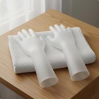 TPE Hand Wellness Sheaths Soft Hydrating Spa Gloves Long Gel Protectors for Overnight balta