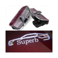 2pcs Welcome Logo Laser Car Door Light Projector Lamp Led Courtesy Light For Skoda Superb 2009-2018 Mk2 Mk3 Superb Accessories