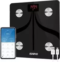Renpho išmaniosios kūno svėrimo svarstyklės su programa – juodos (ES-30M-US)