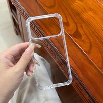 Suderinamas Apple iPhone 17 dėklas: 15PRO Keturių kampų apsauga nuo kritimo, 1,5 mm akrilas, skaidrus 16 dėklas. iPhone 12 brown