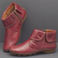 Laisvalaikiai moteriški odiniai batai su šoniniu užtrauktuku Martin Boots 35 raudona