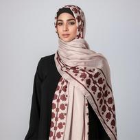 Popular Scarf Keffiyeh Print Muslim Ladies Chiffon Hijab Keffiyeh Fashion Ladies Soft Headwraps Geometric Arab Women Shawl gray