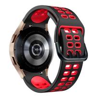 Sportinė apyrankė skirta Samsung Galaxy Watch 7/6/5 Pro/4 classic/FE 44mm 40mm 45mm be tarpų silikoninė apyrankė Correa Galaxy Watch 7 dirželis Galaxy watch 7 40mm red