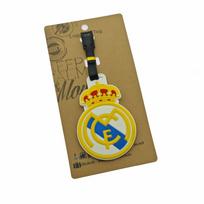 Barcelona, Real Madrid, Liverpool Team Crest PVC Rubber Luggage Tag beige