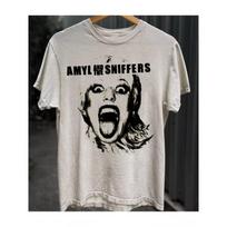 AMYL AND THE SNIFFERS Grupės Grafinis Marškinėlis Suaugusiems - Vintažinis Marškinėlis Su Amyl & The Sniffers Albumo Grafika, Unisex Įprasto Kirpimo Trumpomis Rankovėmis Apvaliu Kaklu S įvairiaspalvis