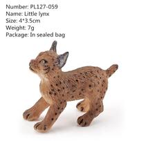 Simulated Forest Animal Figures Lynx Bobcat Wild Fox Realistic Solid Scale Model brown