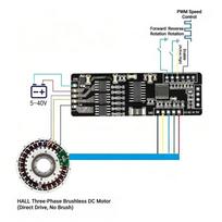 BLDC 24W variklio tvarkyklė 5-40V 2A greičio reguliatorius su Hall jutikliu bešepetėliniams nuolatinės srovės varikliams Pramoninė įranga one size