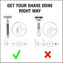 Pearl Shaving Double Edge Butterfly Safety Razor SBF-11 (Gold Black) black