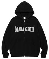 Mahagrid Applique Užtraukiamas džemperis su gobtuvu Juodas(Mg2Cfmm428A) Black/Fleece-Lined M black