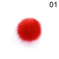 1 vnt. Raktų pakabukas Dirbtinio kailio Pomponas „Pasidaryk pats“ 8/10 cm batų kepuraitė Dirbtinio kailio rutulinis papuošalas, dovana pūkuotas 8cm red