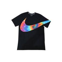 Nike Sportswear Big Swoosh Short Sleeve T-Shirt Men Tops Black CI9348-010 XL blue
