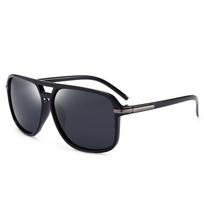 Polarized Sunglasses Men Fashion Double Bridge Square Frame Sun Glasses  Designer Unisex Driving Goggles Gafas De Sol UV400 Y12519YY- black