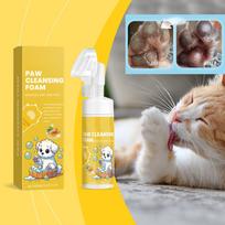 Putplasčio pėdų valiklis katėms ir šunims valymo purškalas Pet Foam Cleaner Nešiojamas šviežios citrinos sumažina kvapą nuo pėdų padų, 100ml One Size balta