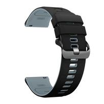 22mm Silicone Soft Strap For AMAZFIT BALANCE 2 GTR 3 pro 4 2e 2 Zepp Z Band For AMAZFIT BIP6 5 Stratos 3 CHEETAH Sport Watchband 1Pcs 22mm juoda pilka spalva
