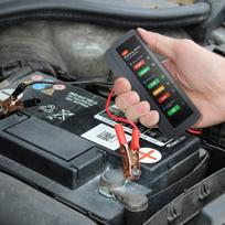 12V Automobilio Motociklo Gedimų Detektorius Akumuliatoriaus Testeris Skaitmeninis Generatoriaus Testeris gray
