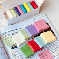 Colorful Mini Sticky Notes: 11 Tearable Adhesive Colors for Students' Note-taking & Multi-functional Index Tabs gray