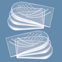 Adjustable Gel Heel Pad: Invisible Height Boost, O-Leg Support, Shock Absorption Large gray