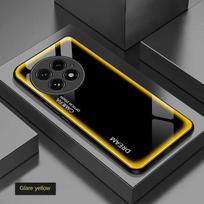 For OnePlus 13 Case Hard Tempered Glass Gradient Protective Back Cover Case For One Plus 13 OnePlus13 12R 11R 10 Pro 10T Shell For OnePlus 12R geltona