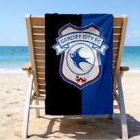 Card-iff Fc Crest Printed Beach Towel, Super Soft Microfiber, Perfect Gift Birthday, for Pool, Beach, Travel, for family and friends 70cmx140cm(27x55inch)