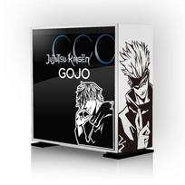 Satoru Gojo Anime Stickers for Atx PC Case,Cartoon Graffiti Decor Decals for Computer Chassis Skin,Hollow Out Sticker black