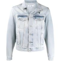 OFF WHITE Mona Lisa Series Denim Jackets Men's Blue Lapel Moderate OMYE054R21DEN0024010 XL mėlyna