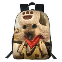 Monster Hunter Wilds Printed Backpack Monster Hunter Wilds Student Backpack brown
