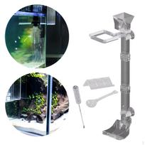 Feeding Dish Tray Fish Shrimp Food Feeder for Benthic Animals, Shrimp, Crabs, Clams Clear Convenient height 17cm to 38cm black