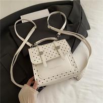 Retro texture fashionable color polka dot printing small backpack new commuter backpack three-purpose messenger women's bag balta