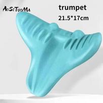 1PC Cervical Traction Pillow Neck Massager For Spine Alignment Shoulder Pain Relief Muscle Relaxer blue