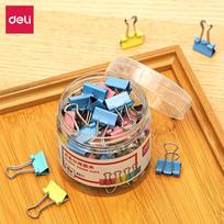 Deli Metal Binder Clips 15mm gray