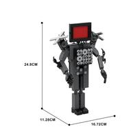 Gobricks MOC Skibidi Toilet Man Battle Master Sound Giant Camera Man Model Bricks DIY Toys Set Building Blocks For Kids Gifts black