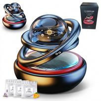 Solar car air freshener rotating diffuser planet + 3 refills