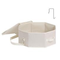 Stackable Hat Storage Box With Carry Handles Cowboy Hat Organizer Clothes Storage Bin  For Sunhats smėlis