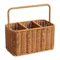 Multipurpose Kitchen Storage Bin Picnics Basket Organizers With Removable Dividers Suitable For Home Picnics Activity 1 beige