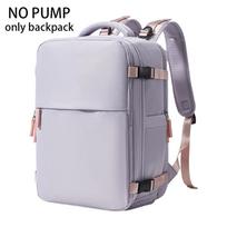 40L Vacuum Compression Travel Backpack Airback Expandable Carry-on Bag for Laptop Samll white