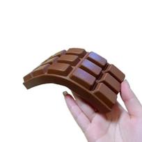 Šokoladinis batonėlis Squishy lėtai kylantis žaislas, Realistiškas dirbtinio maisto streso malšinimo suspaudžiamasis, Kawaii kvapus jutimo žaislas, Rudas brown