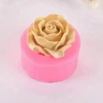 3D alyvinė rožė lelija kūrybiškos formos fondanto silikoninė forma gipso torto dekoras „pasidaryk pats“ šokolado kepimo įrankiai muilo formelės aksesuarai rose beige