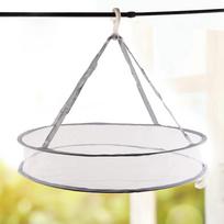 Quality Folding Drying Rack Hanging Clothes Laundry Sweater Basket Dryer Net white