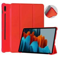 Dėklas, skirtas Samsung Galaxy Tab S7 2020 T870 T875 2020 SM-T870 / SM-T875 11 colių planšetinio kompiuterio reguliuojamas sulankstomas stovo dangtelis Funda S7 11 inch SM-T870 raudona