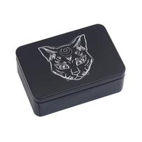 Metal Game Card Box Playings Tarots Container Storage Case Packing Poker Box Playings Cards Box Empty Candy Storage Case black