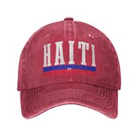 Washed Baseball Cap Haiti Flag () Spring Trucker Hat For UnisexTeens  yk Cool Kpop Rock Sun Baseball Caps One Size pink
