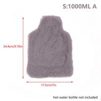 1000/2000 ml didelės talpos vandens maišelis, nuimamas vandens maišelis, gali būti naudojamas pakartotinai, moteriškas pilvo šildytuvas, rankų šildytuvas, vandens maišelis as the picture gray