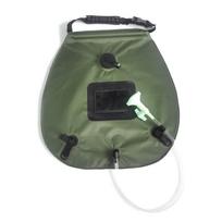 1PCS 20L Outdoor Camping Shower Bag Solar Heated Portable Bathing Bag Use Durable PVC Quick Heat-Up Outdoor Bath Water Bag žalia