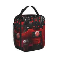 Skibidi Toilet Insulated Lunch Bags Leakproof Cartoon Cameraman Titan Meal Container Thermal Bag Tote Lunch Box School  Picnic One Size black