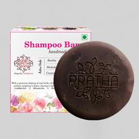Pratha Natural Shampoo Bar - Shikakai, Amla & Hibiscus | Sulphate - Free | Hair Fall Control & Nourishing | 100gm white