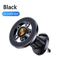 Magnetic Car Mobile Phone Holder Car Out of Trend Hook Navigation Bracket For Porsche Cayenne GTS Panamera Carrera GT3 Sticker blsh61 black