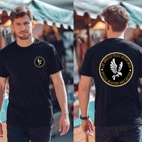 Naujas Lapd Swat policijos logotipas - Vyriški marškinėliai su spauda priekyje ir nugaroje 120 brown